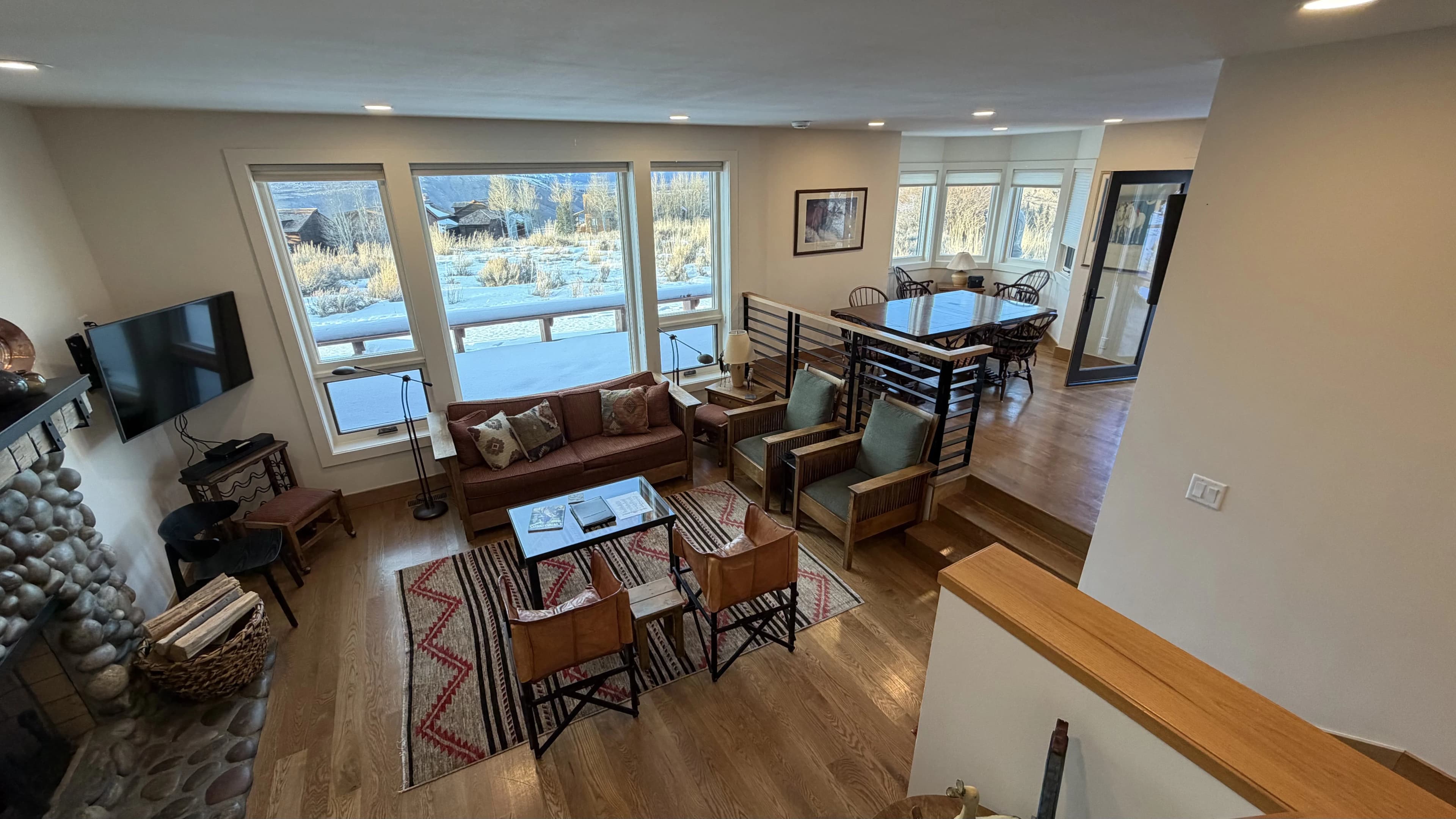 Jackson Hole vacation rental living room at Spring Creek Ranch