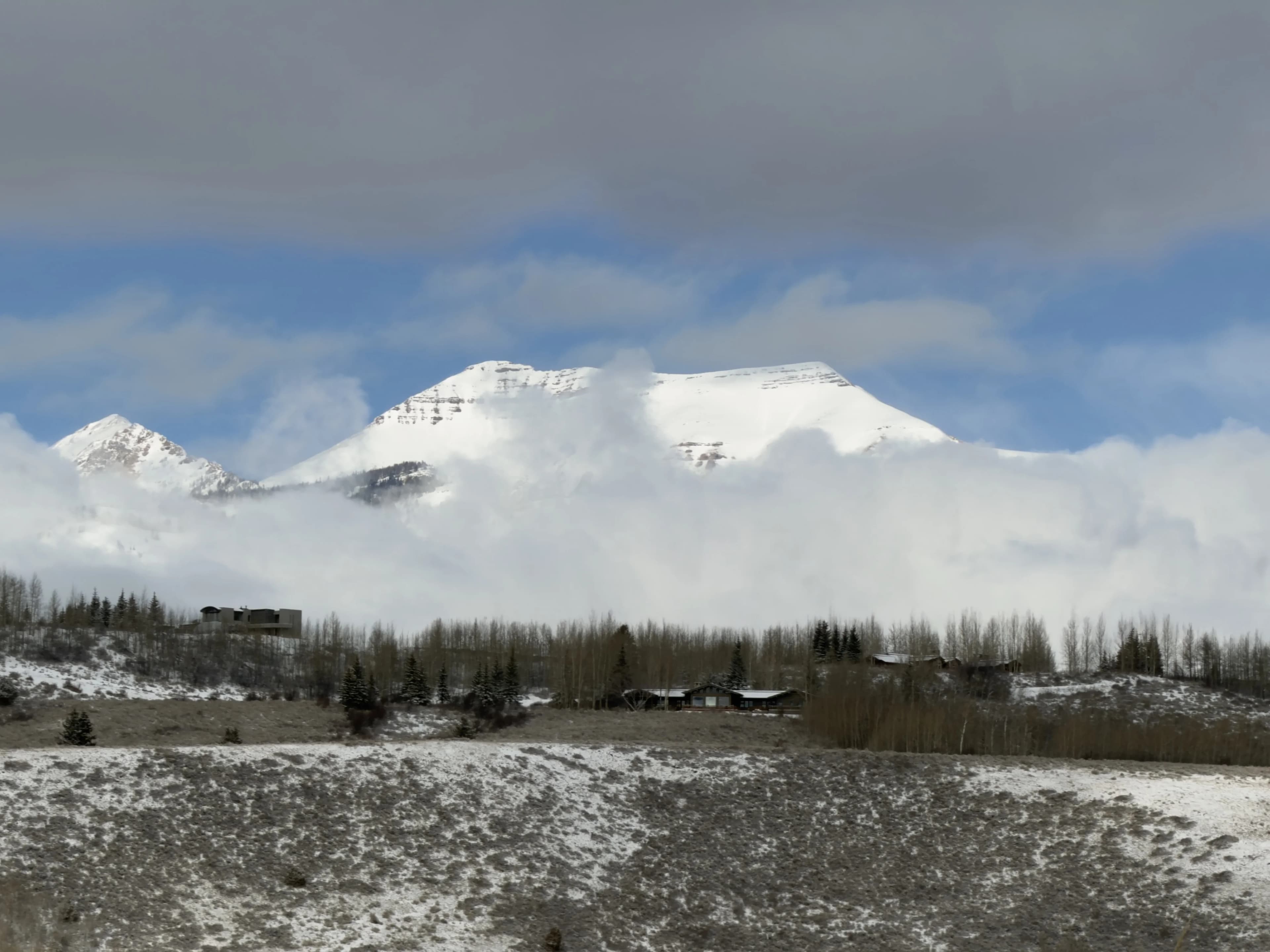 Teton mountain view from Spring Creek Ranch